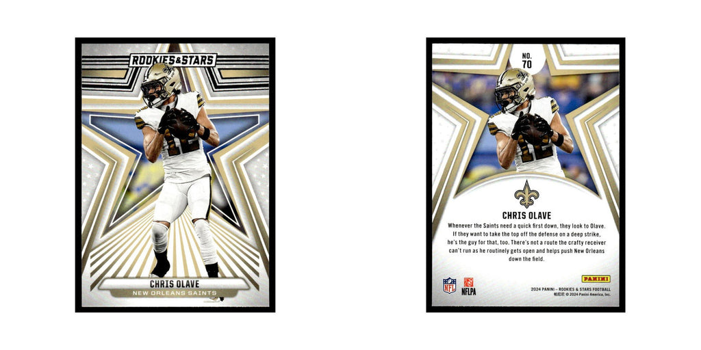 Chris Olave 2024 Panini Rookies Stars #70 New Orleans Saints Football Card NM