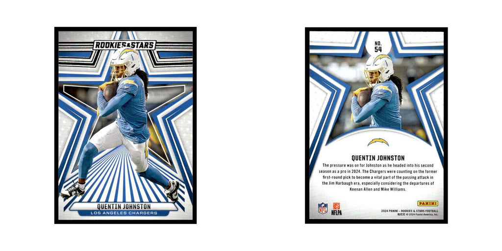 Quentin Johnston 2024 Panini Rookies Stars #54 Los Angeles Chargers NM