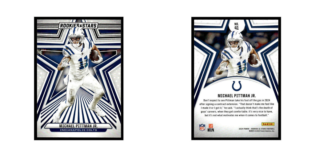Michael Pittman Jr 2024 Panini Rookies Stars #41 Indianapolis Colts NM