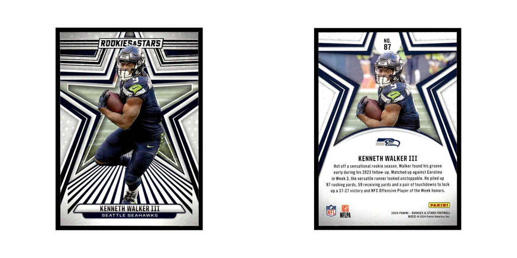 Kenneth Walker III 2024 Panini Rookies Stars #87 Seattle Seahawks NM
