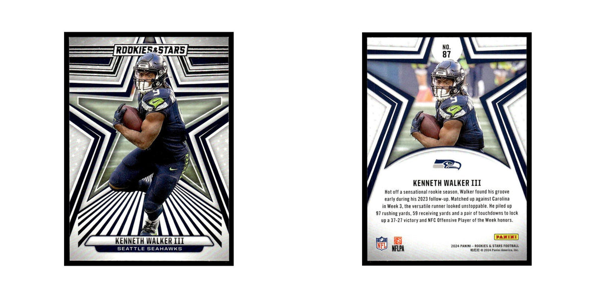 Kenneth Walker III 2024 Panini Rookies Stars #87 Seattle Seahawks NM