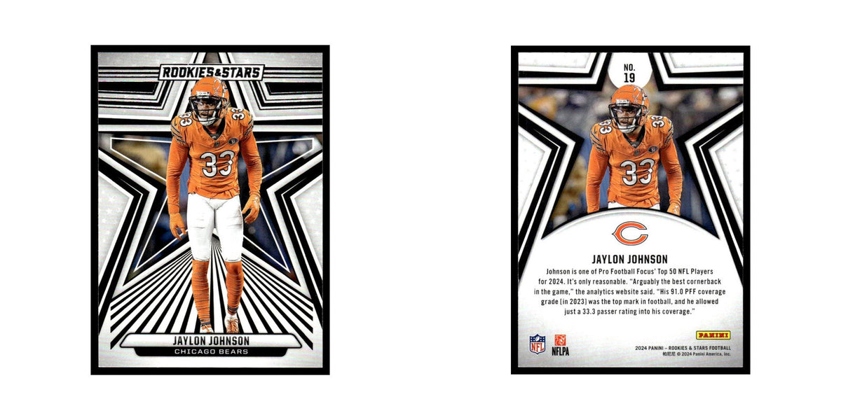 Jaylon Johnson 2024 Panini Rookies Stars #19 Chicago Bears Football Card NM
