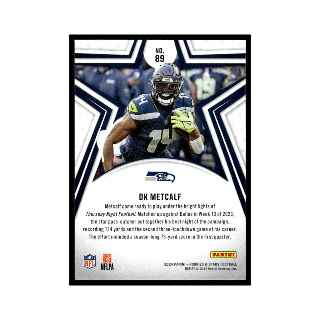 DK Metcalf 2024 Panini Rookies Stars #89 Seattle Seahawks Football Card NM