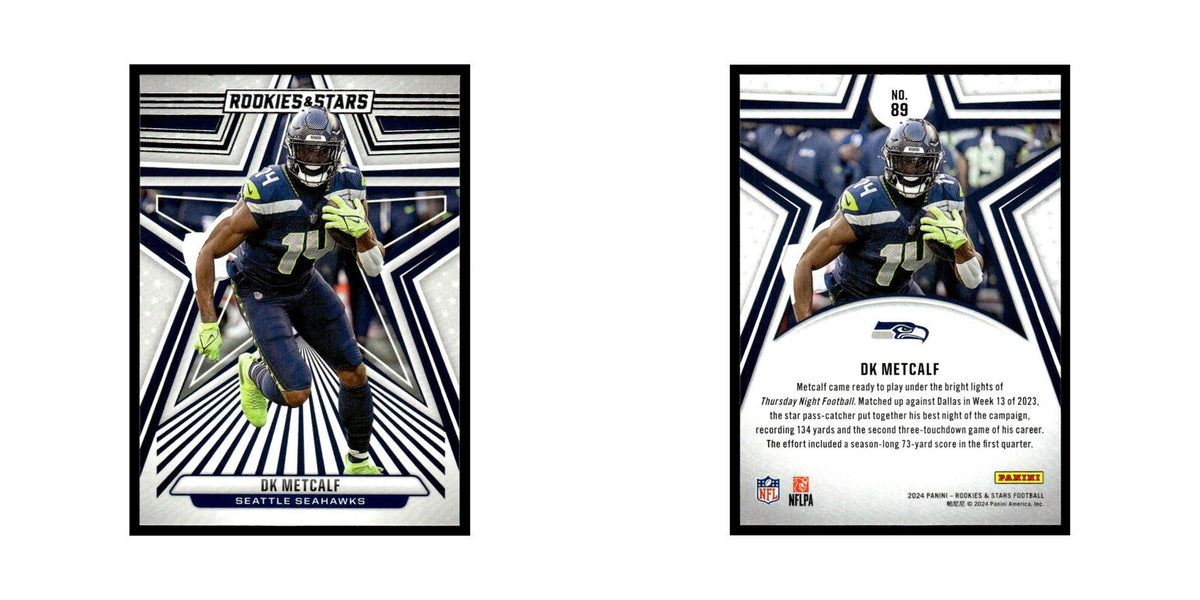 DK Metcalf 2024 Panini Rookies Stars #89 Seattle Seahawks Football Card NM