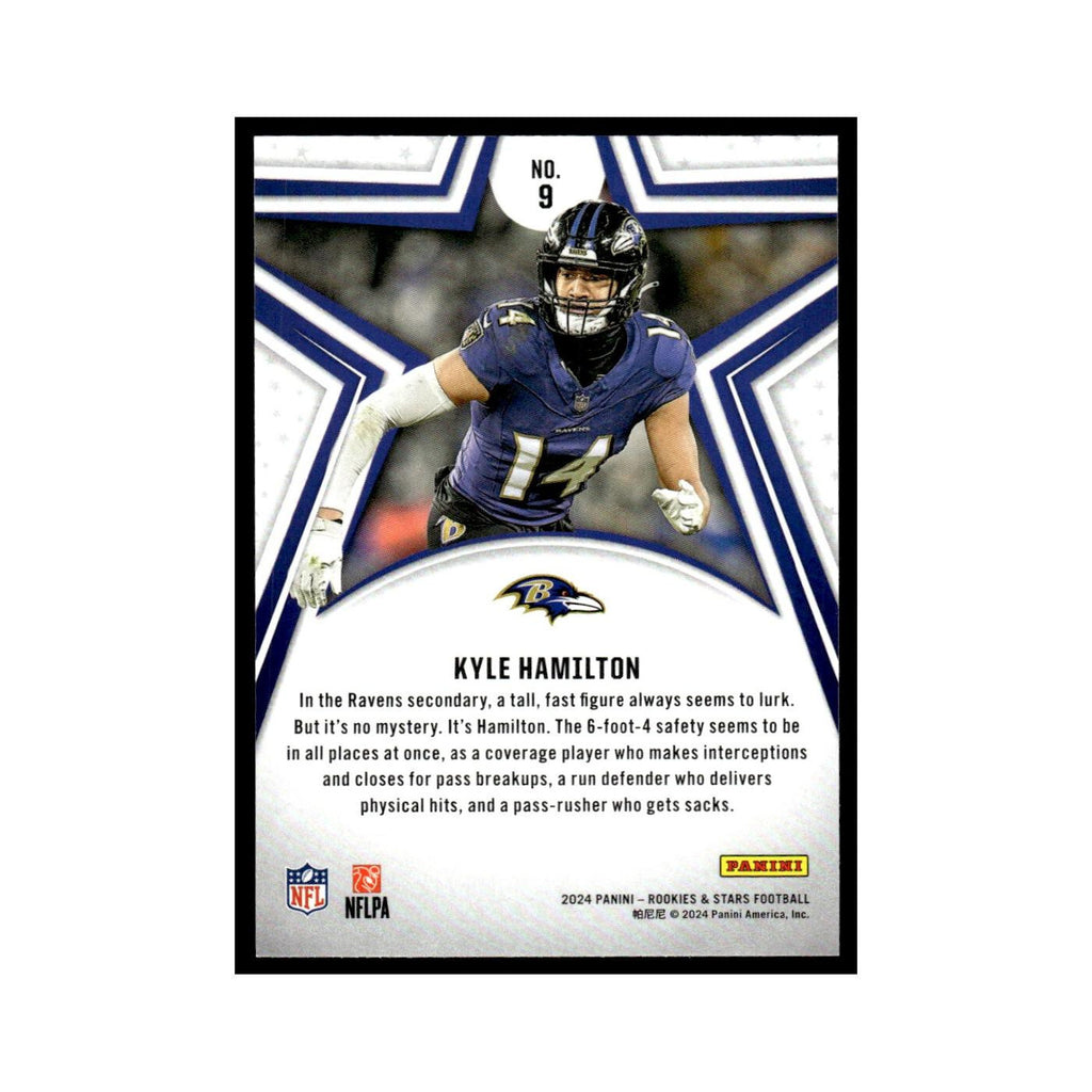 Kyle Hamilton 2024 Panini Rookies Stars #9 Baltimore Ravens Football Card NM