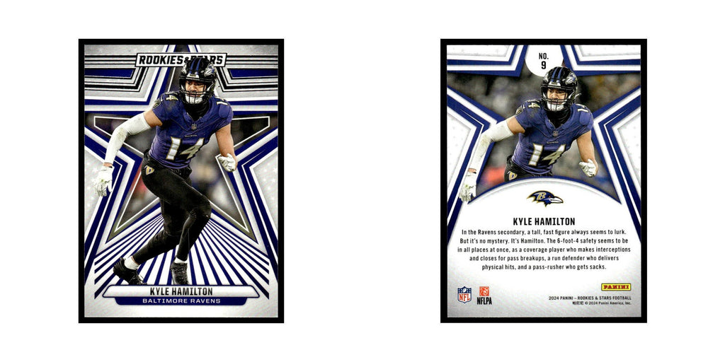 Kyle Hamilton 2024 Panini Rookies Stars #9 Baltimore Ravens Football Card NM