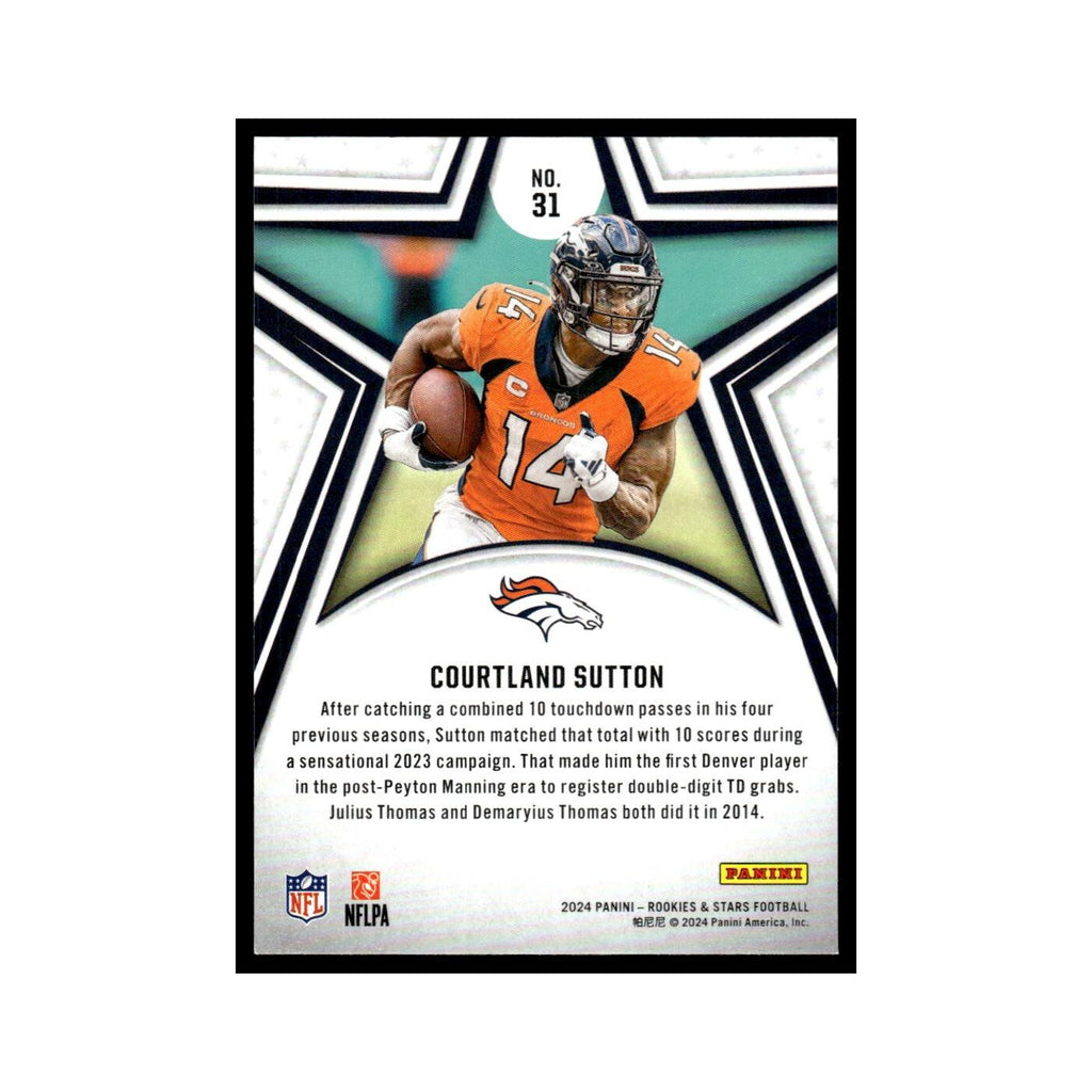 Courtland Sutton 2024 Panini Rookies Stars #31 Denver Broncos Football Card NM