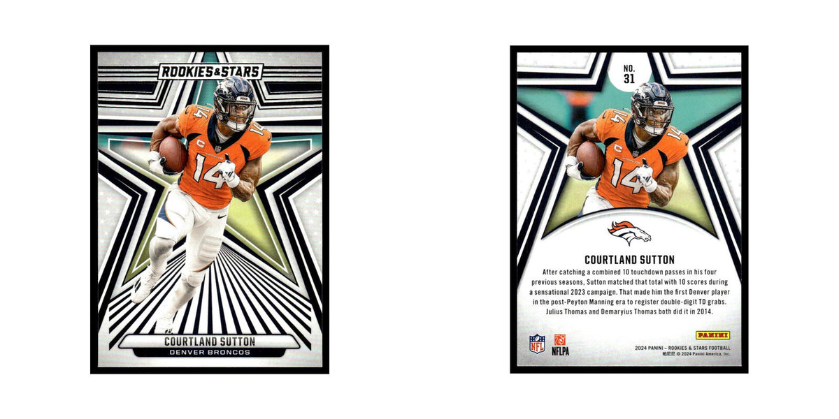 Courtland Sutton 2024 Panini Rookies Stars #31 Denver Broncos Football Card NM