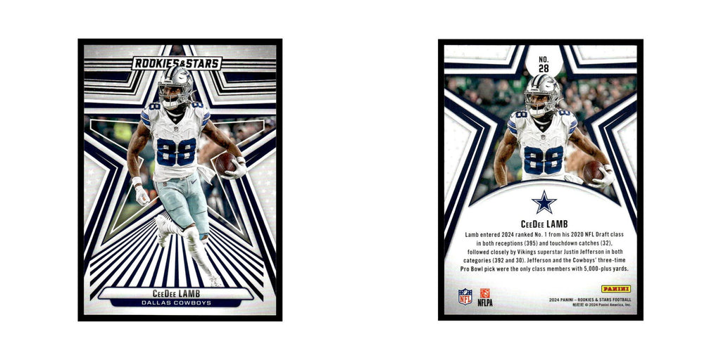 CeeDee Lamb 2024 Panini Rookies Stars #28 Dallas Cowboys Football Card NM