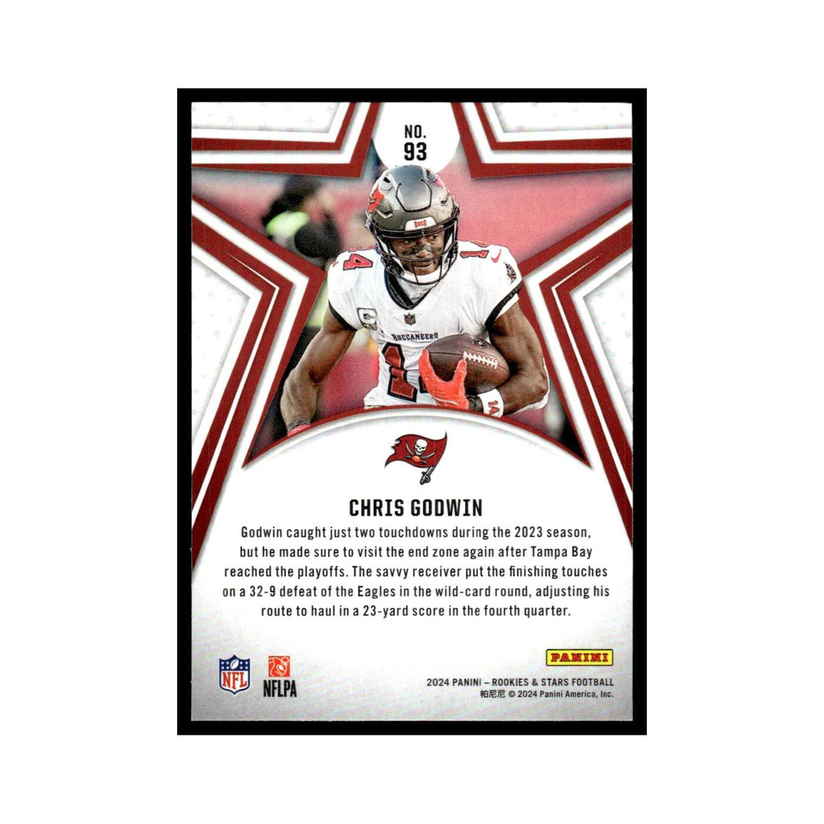 Chris Godwin 2024 Panini Rookies Stars #93 Tampa Bay Buccaneers Football Card NM