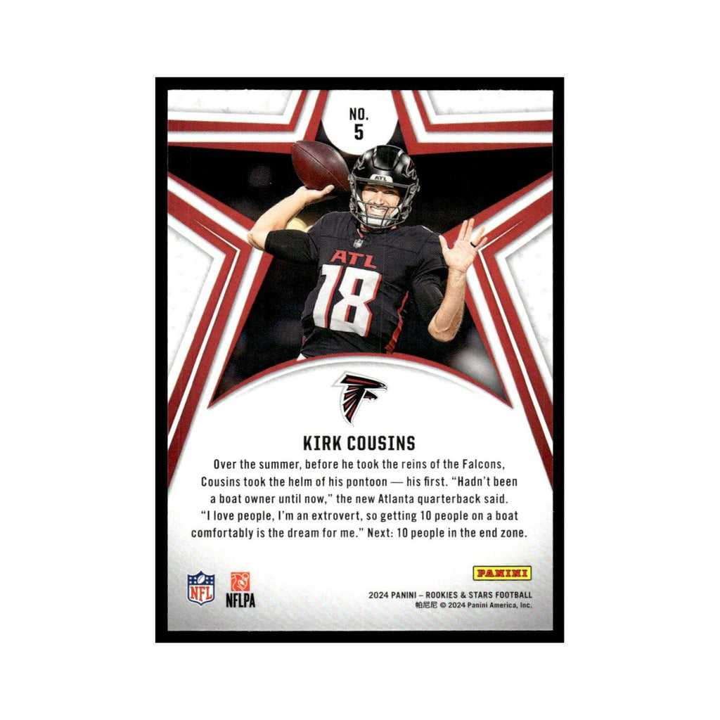 Kirk Cousins 2024 Panini Rookies Stars #5 Atlanta Falcons Football Card NM