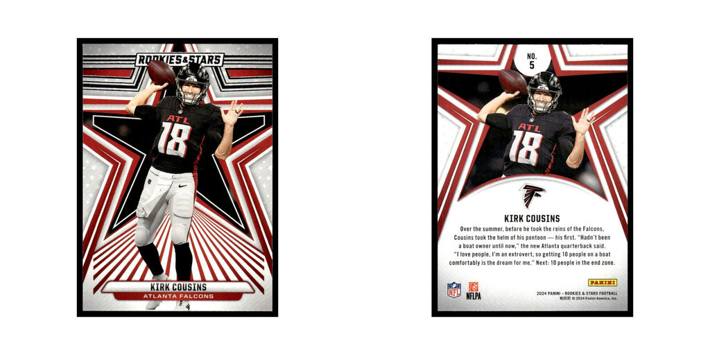 Kirk Cousins 2024 Panini Rookies Stars #5 Atlanta Falcons Football Card NM