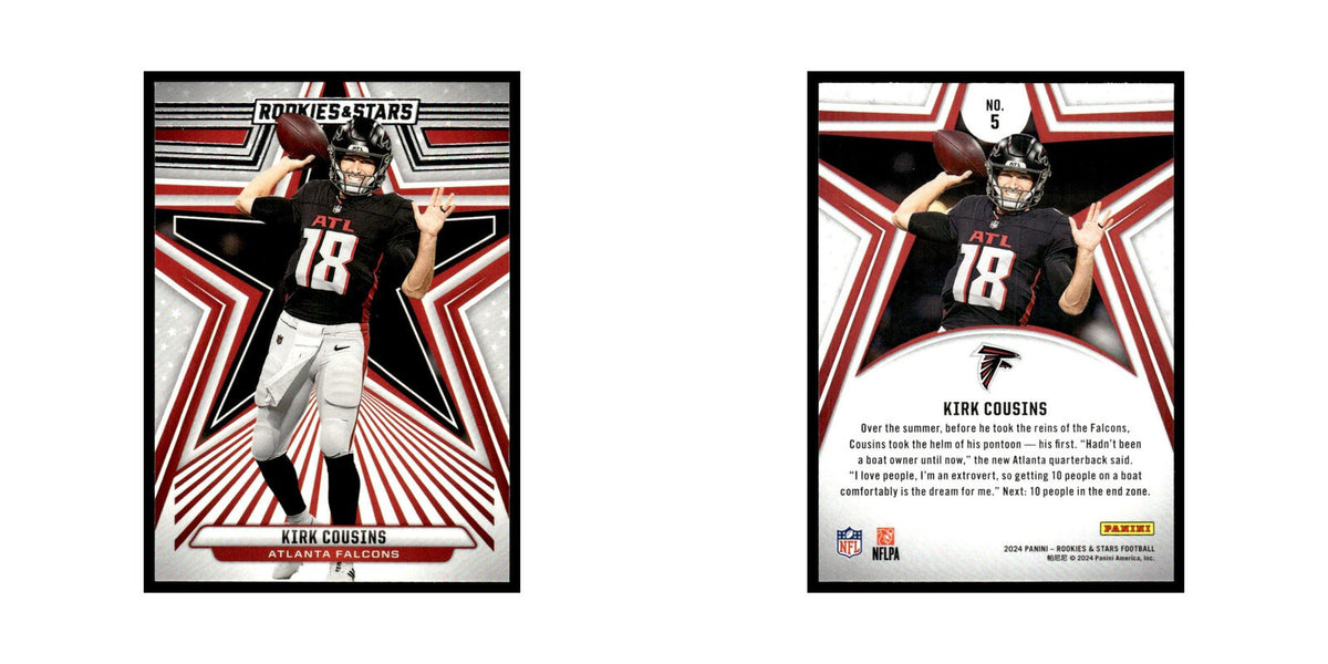 Kirk Cousins 2024 Panini Rookies Stars #5 Atlanta Falcons Football Card NM