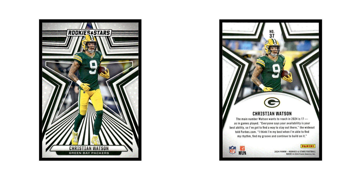Christian Watson 2024 Panini Rookies Stars #37 Green Bay Packers NM