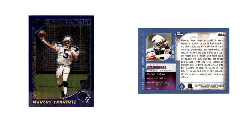 Marcus Crandell 2000 Topps Chrome #222 Football Cards Football Card NM