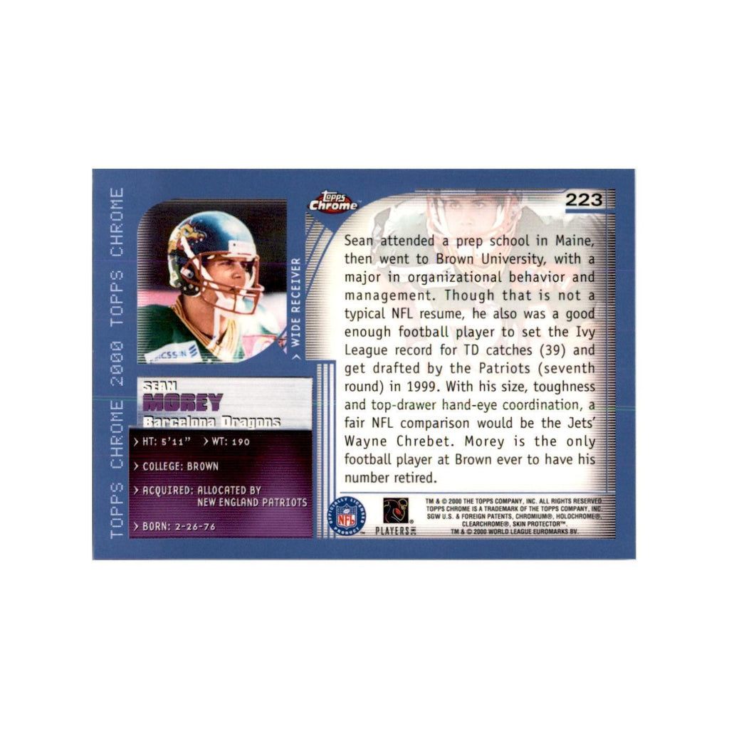 Sean Morey 2000 Topps Chrome #223 Football Cards Football Card NM