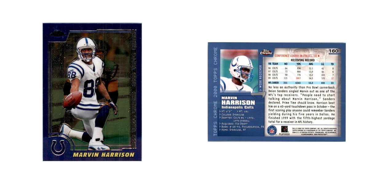 Marvin Harrison 2000 Topps Chrome #160 Football Cards Football Card NM