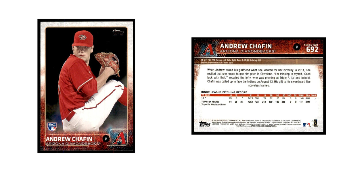 Andrew Chafin Rookie 2015 Topps #692 Baseball Cards Baseball Card NM