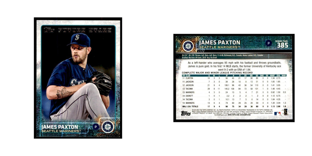 James Paxton 2015 Topps #385 Baseball Cards Baseball Card NM