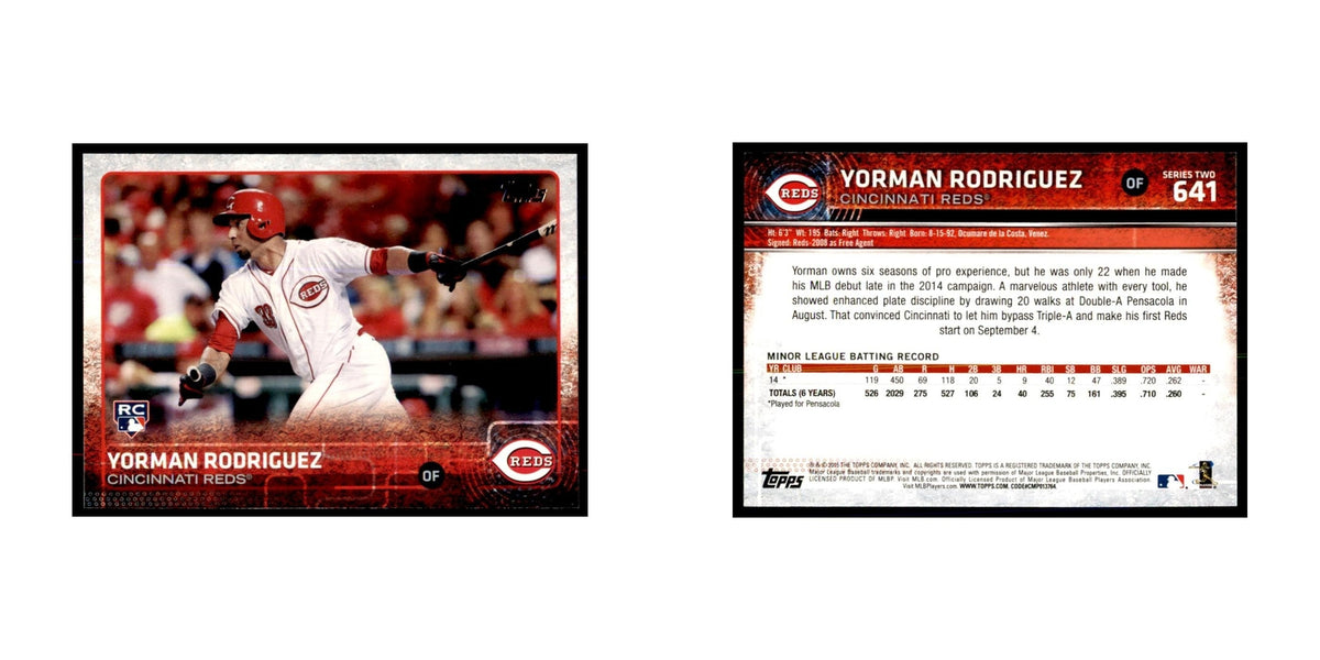 Yorman Rodriguez Rookie 2015 Topps #641 Baseball Cards Baseball Card NM