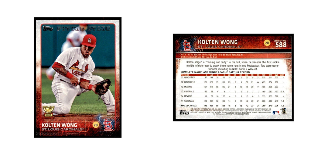 Kolten Wong 2015 Topps #588 Baseball Cards Baseball Card NM