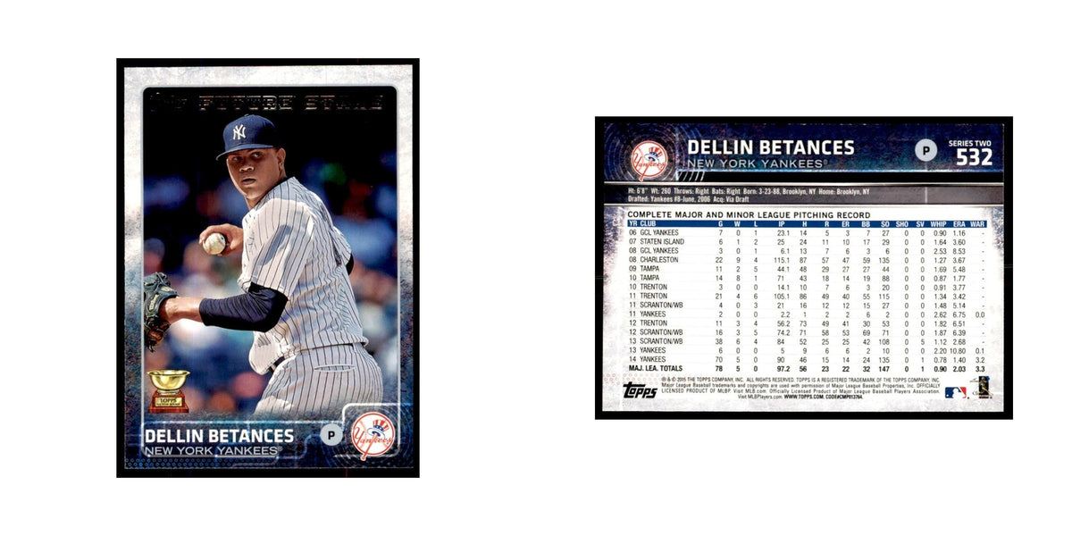 Dellin Betances 2015 Topps #532 Baseball Cards Baseball Card NM
