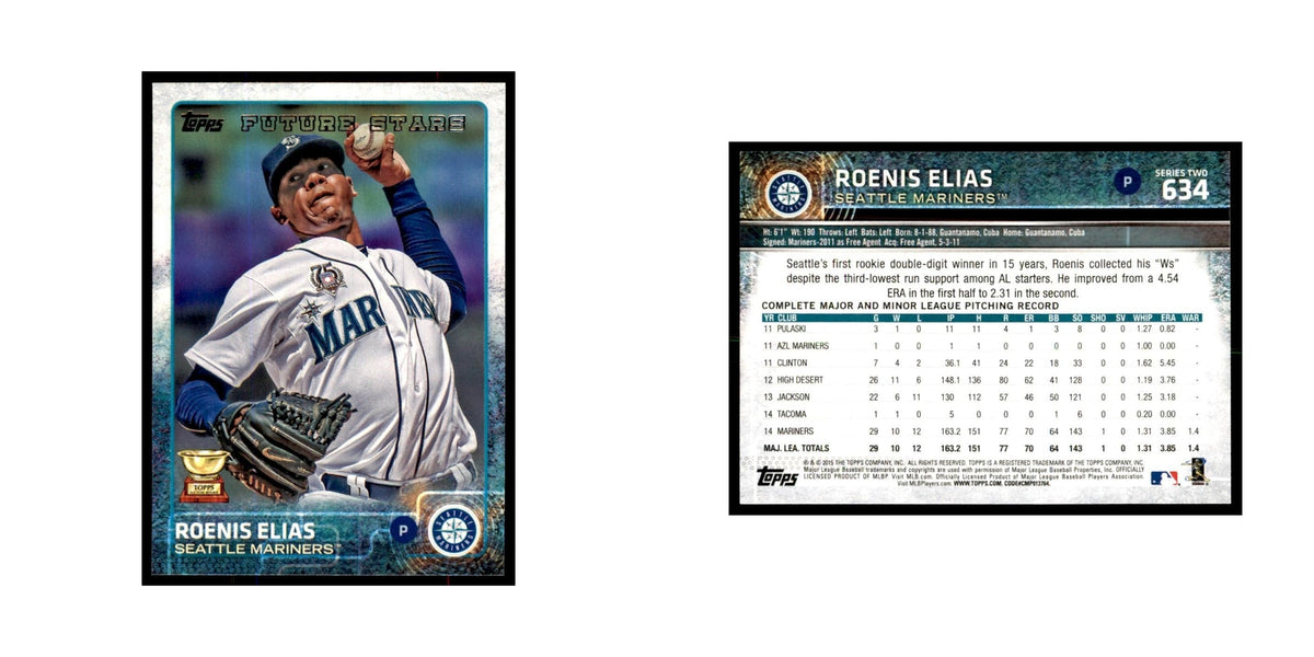 Roenis Elias 2015 Topps #634 Baseball Cards Baseball Card NM