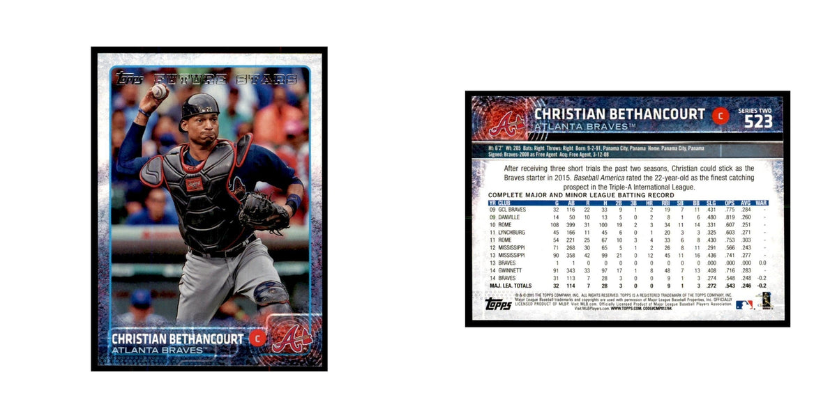Christian Bethancourt 2015 Topps #523 Baseball Cards Baseball Card NM