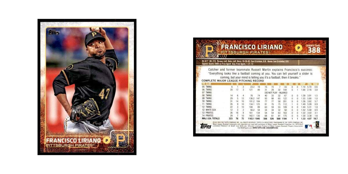 Francisco Liriano 2015 Topps #388 Baseball Cards Baseball Card NM