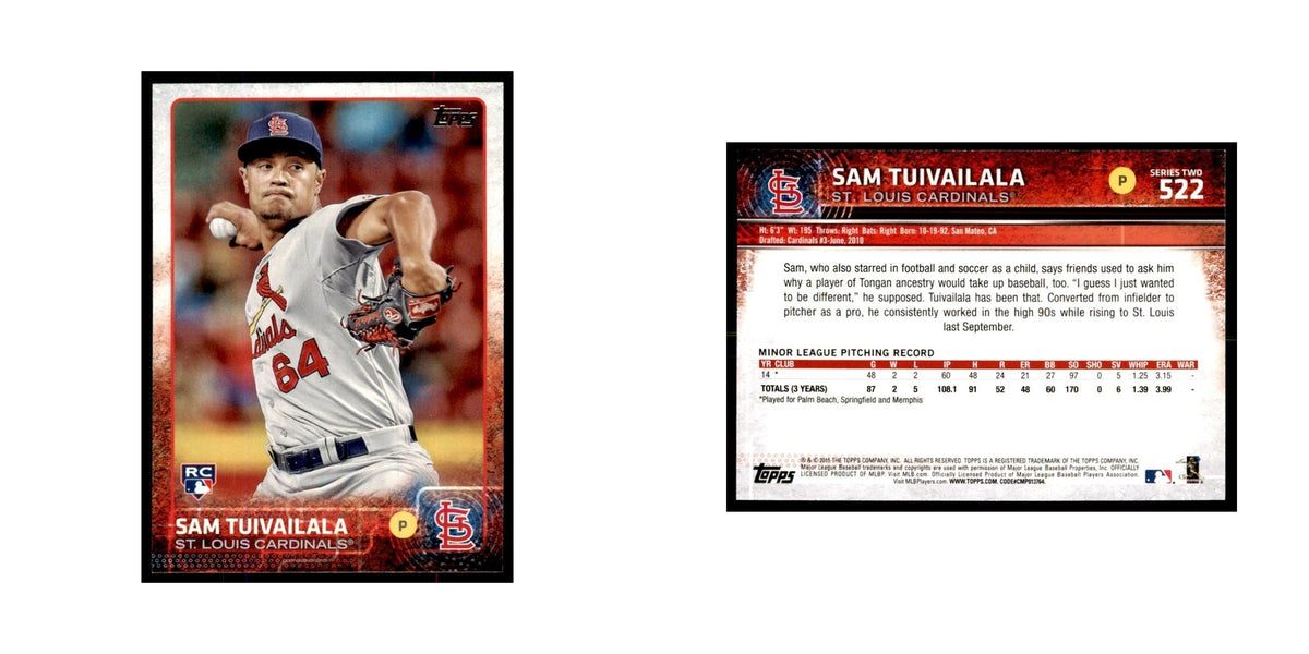 Sam Tuivailala Rookie 2015 Topps #522 Baseball Cards Baseball Card NM