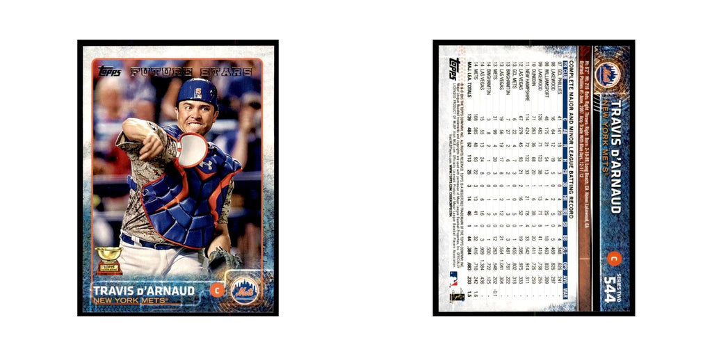 Travis d'Arnaud 2015 Topps #544 Baseball Cards Baseball Card NM