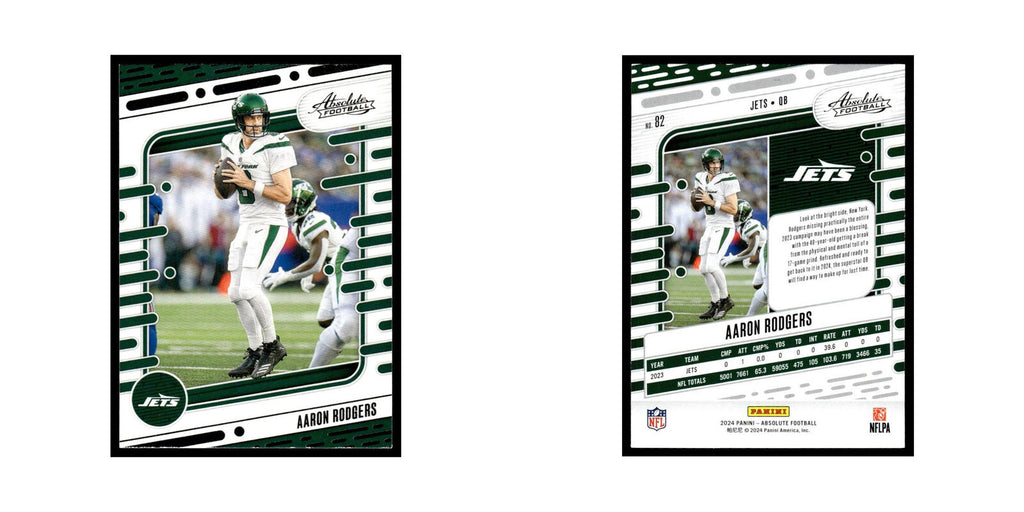Aaron Rodgers 2024 Panini Absolute #82 New York Jets Football Card NM