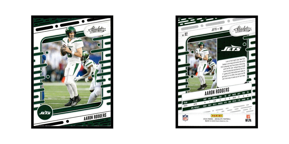 Aaron Rodgers 2024 Panini Absolute #82 New York Jets Football Card NM