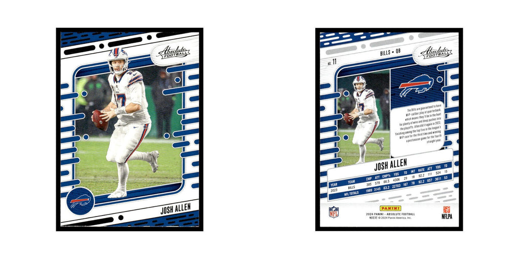Josh Allen 2024 Panini Absolute #11 Buffalo Bills Football Card NM