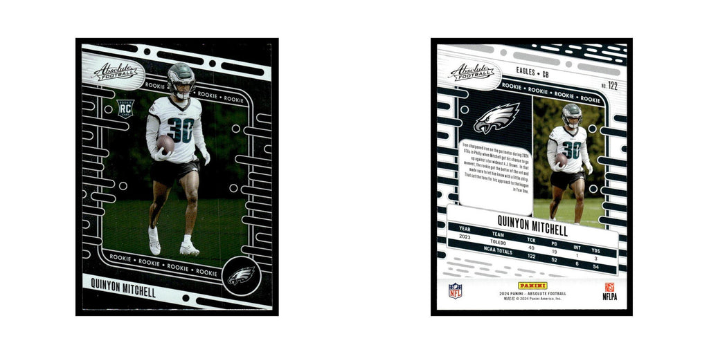 Quinyon Mitchell Rookie 2024 Panini Absolute #122 Philadelphia Eagles NM