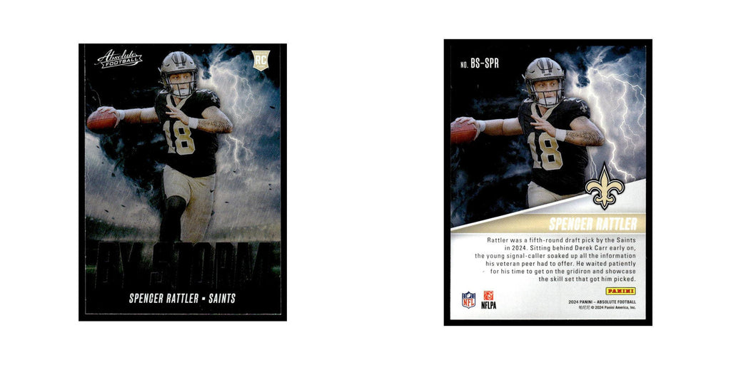 Spencer Rattler Rookie 2024 Panini Absolute #BS-SPR New Orleans Saints NM