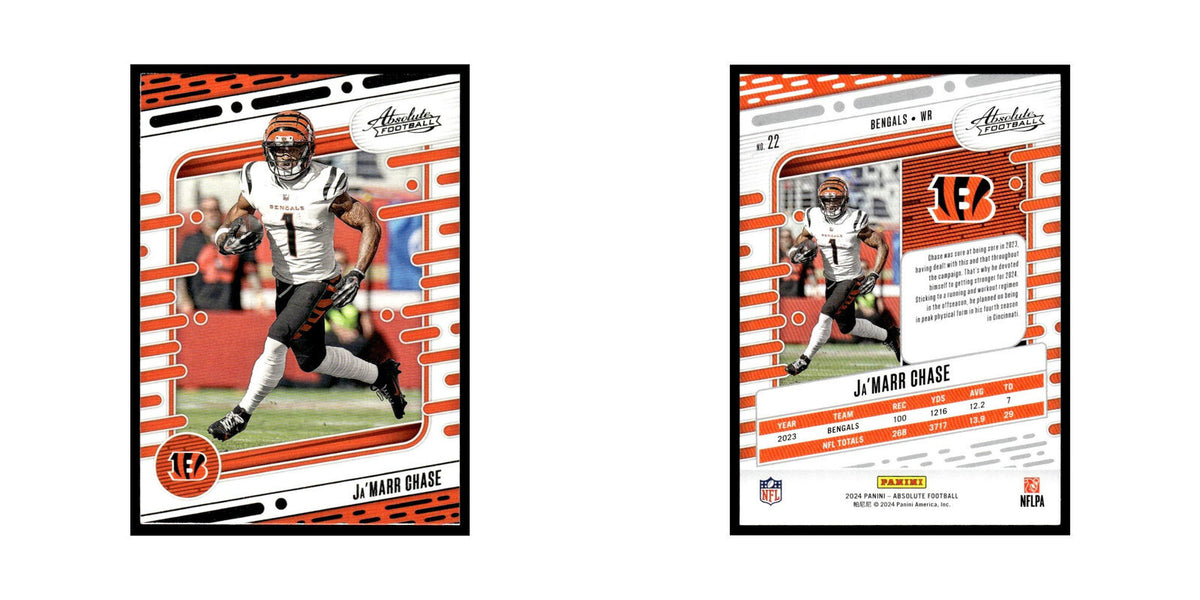 Ja'Marr Chase 2024 Panini Absolute #22 Cincinnati Bengals Football Card NM
