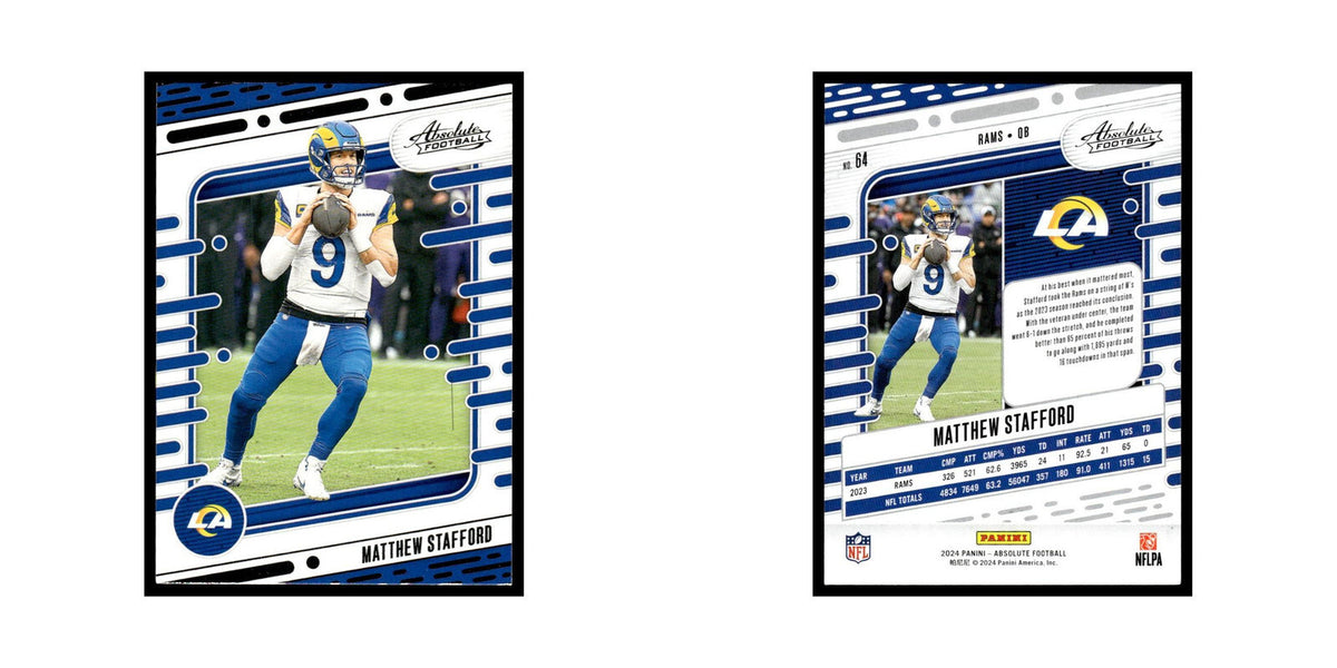 Matthew Stafford 2024 Panini Absolute #64 Los Angeles Rams Football Card NM