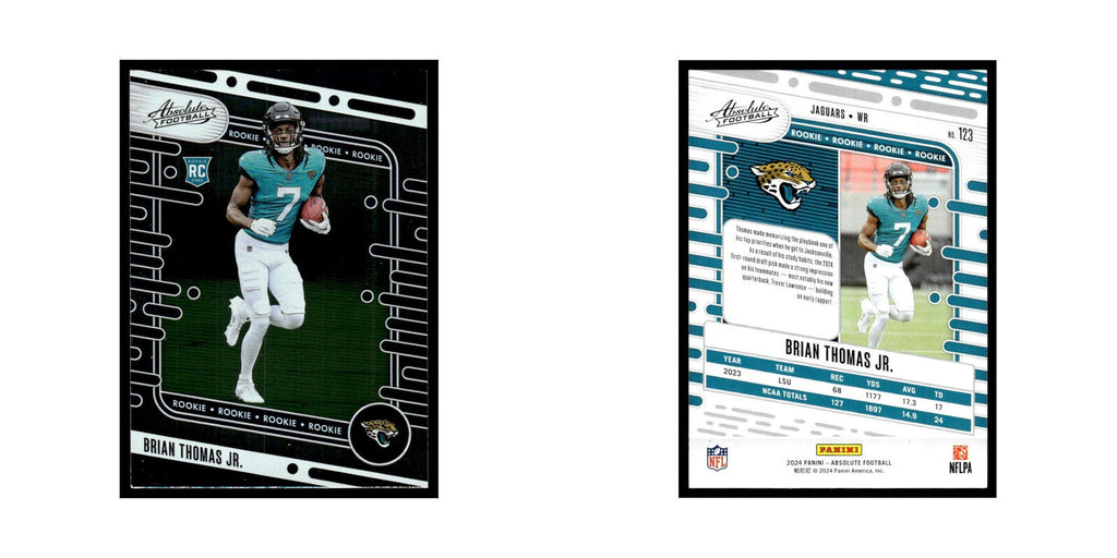 Brian Thomas Jr. Rookie 2024 Panini Absolute #123 Jacksonville Jaguars NM