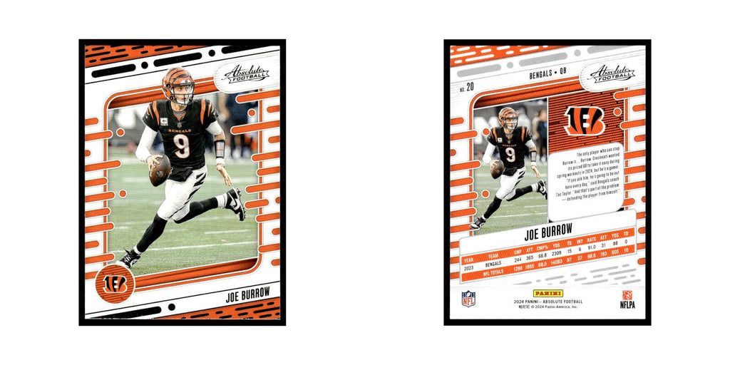 Joe Burrow 2024 Panini Absolute #20 Cincinnati Bengals Football Card NM