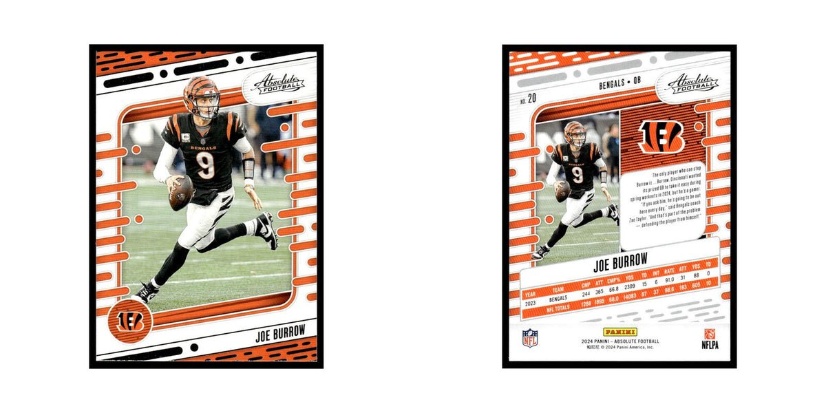 Joe Burrow 2024 Panini Absolute #20 Cincinnati Bengals Football Card NM