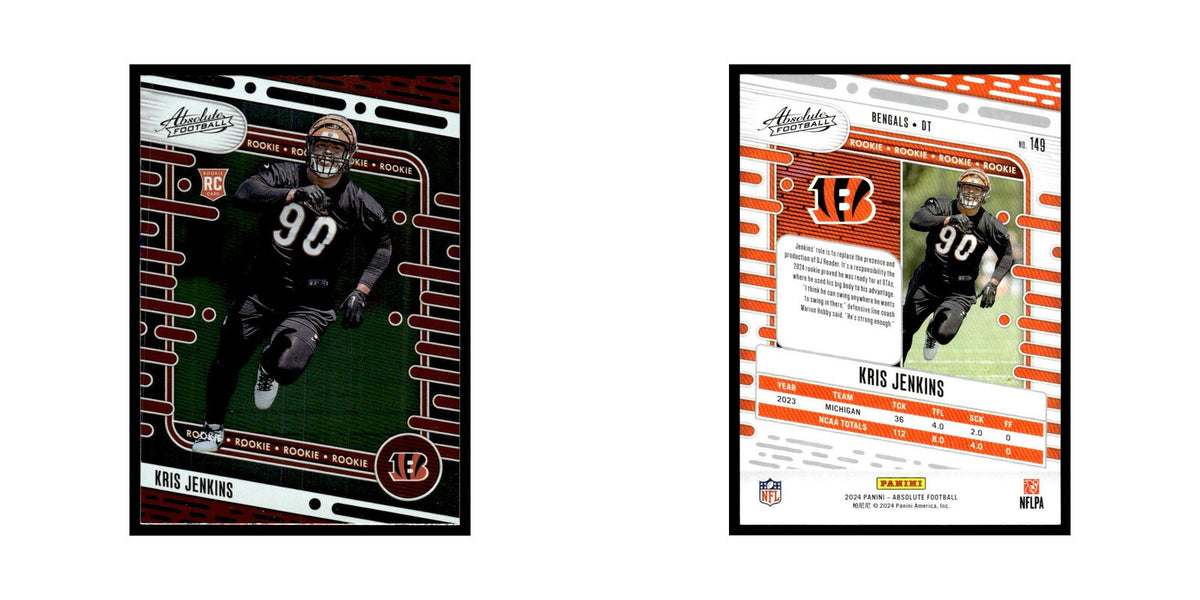 Kris Jenkins Rookie 2024 Panini Absolute #149 Cincinnati Bengals NM