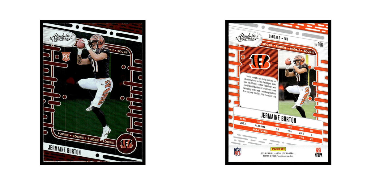 Jermaine Burton Rookie 2024 Panini Absolute #166 Cincinnati Bengals NM