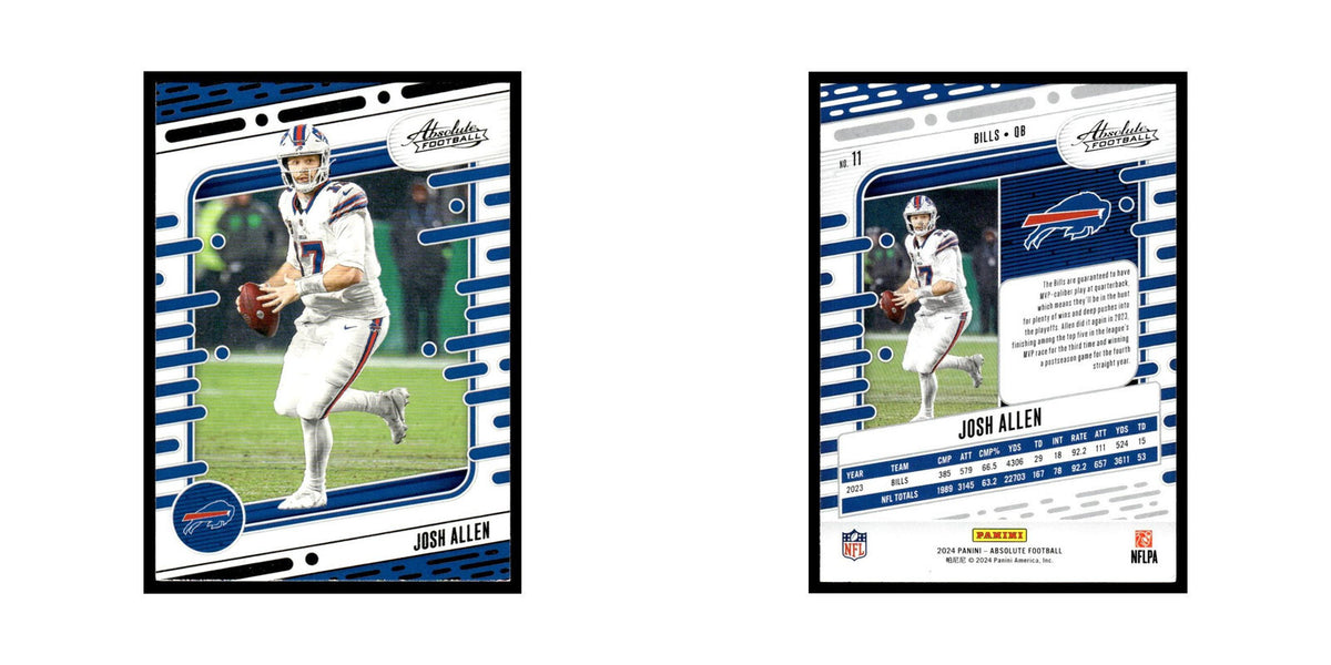Josh Allen 2024 Panini Absolute #11 Buffalo Bills Football Card NM