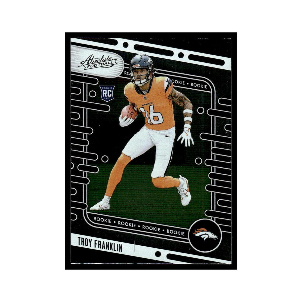 Troy Franklin Rookie 2024 Panini Absolute #178 Denver Broncos Football Card NM