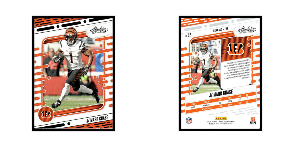 Ja'Marr Chase 2024 Panini Absolute #22 Cincinnati Bengals Football Card NM