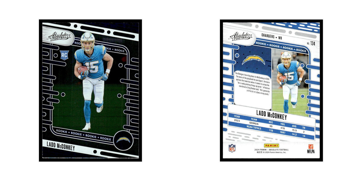 Ladd McConkey Rookie 2024 Panini Absolute #134 Los Angeles Chargers NM