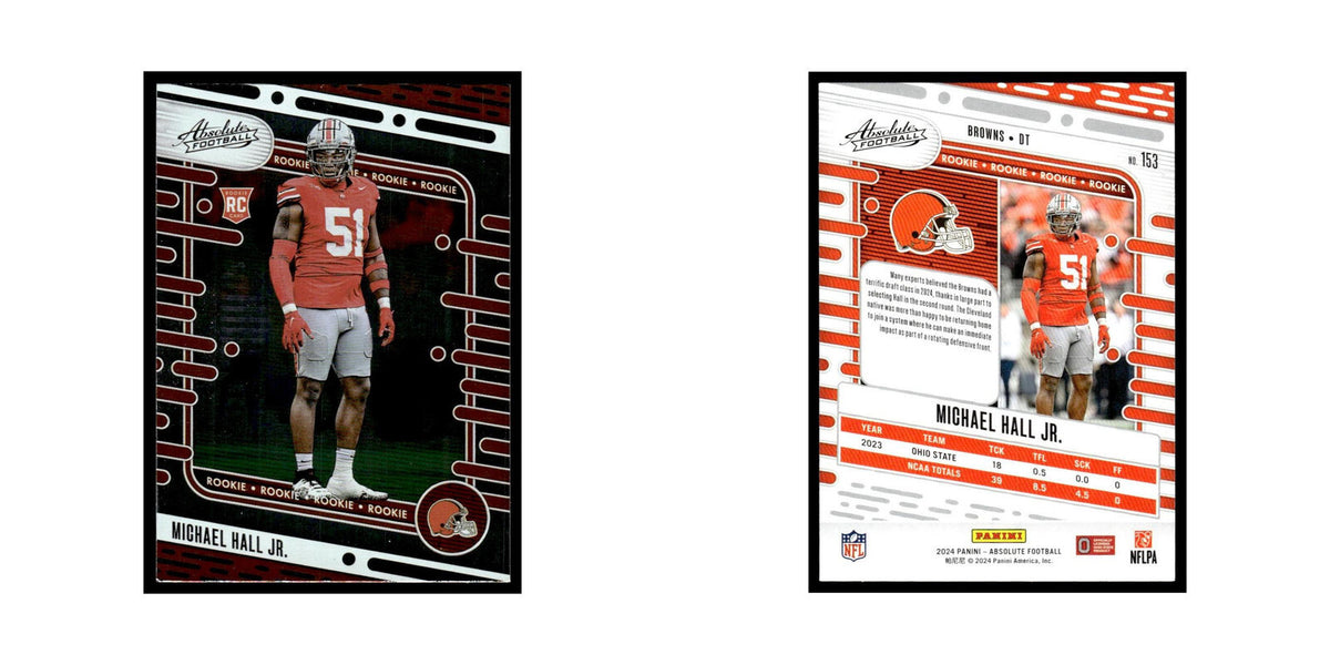 Michael Hall Jr. Rookie 2024 Panini Absolute #153 Cleveland Browns NM