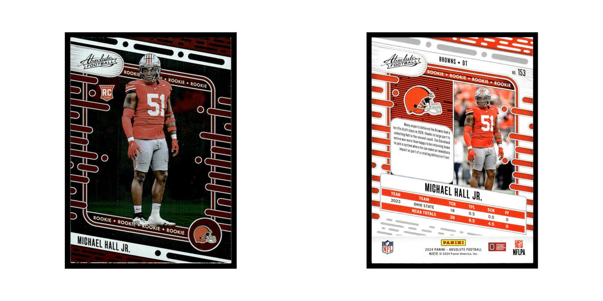 Michael Hall Jr. Rookie 2024 Panini Absolute #153 Cleveland Browns NM