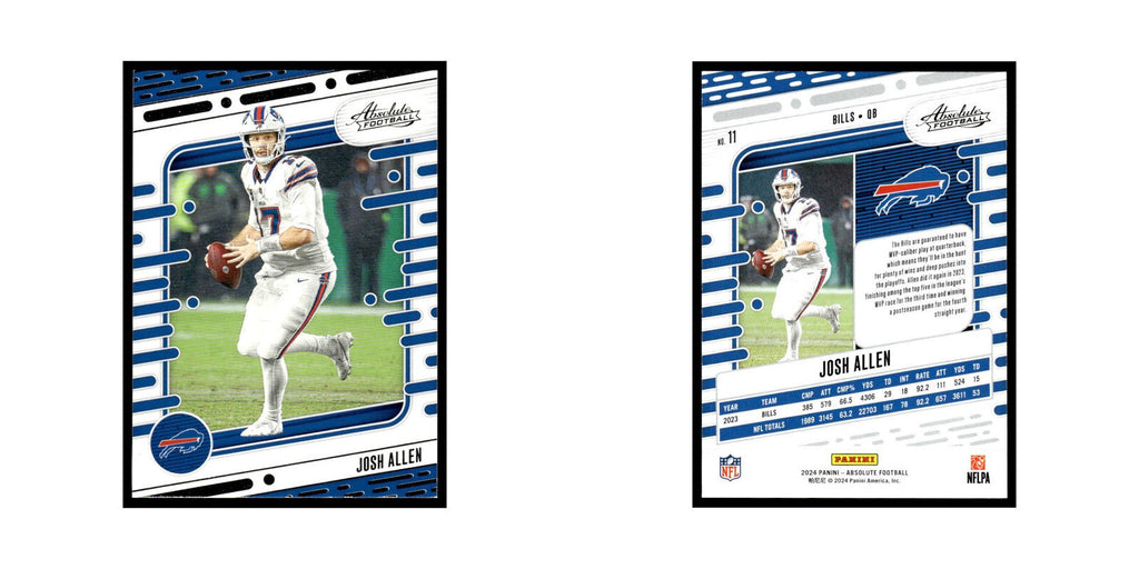 Josh Allen 2024 Panini Absolute #11 Buffalo Bills Football Card NM